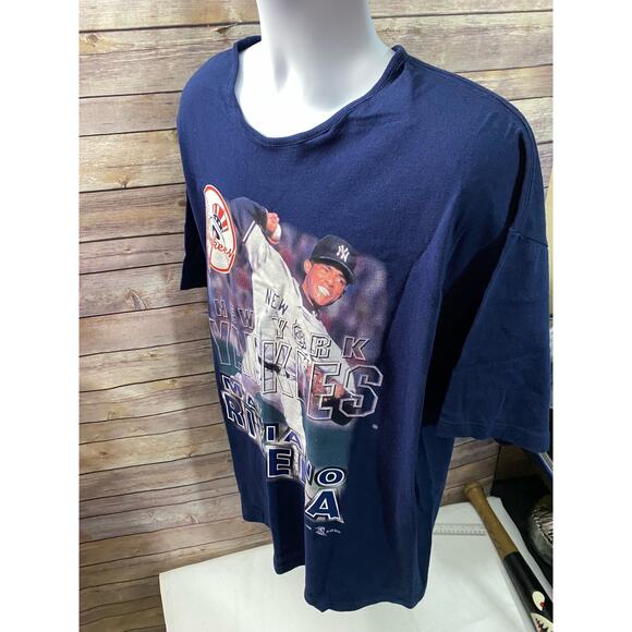 Vintage Mariano Rivera Shirt Medium New York Yankees Rap Tee Jeter Clemens MLB - Picture 10 of 11
